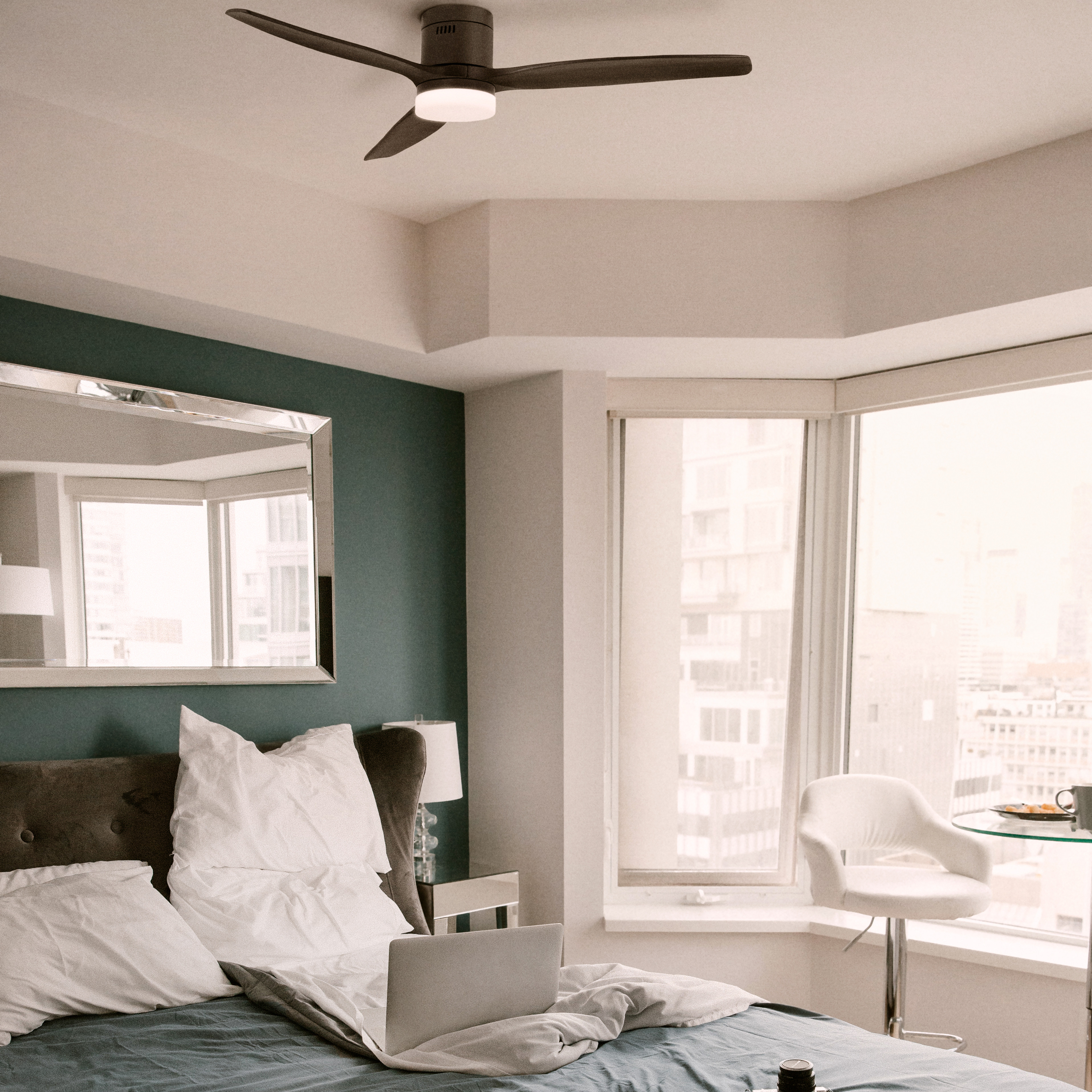 LIGHTCALM BLACK - Deckenventilators 40W DC mit Licht - Create Ikohs