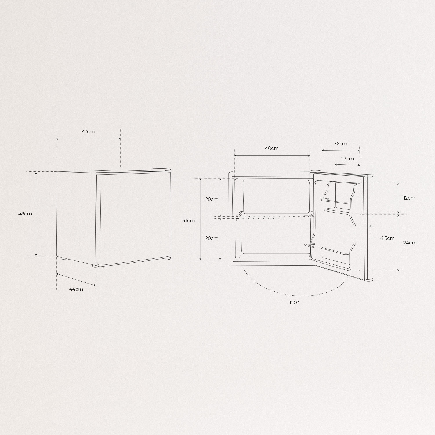FRIDGE MINIBAR 50 - Wendetür Kühlschrank - Create Ikohs
