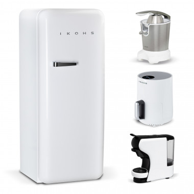 Comprar Pack - Exprimidor ZUMIK + Cafetera POTTS + Freidora IKOFRY HEALTHY TOUCH+ Nevera RETRO FRIDGE 150
