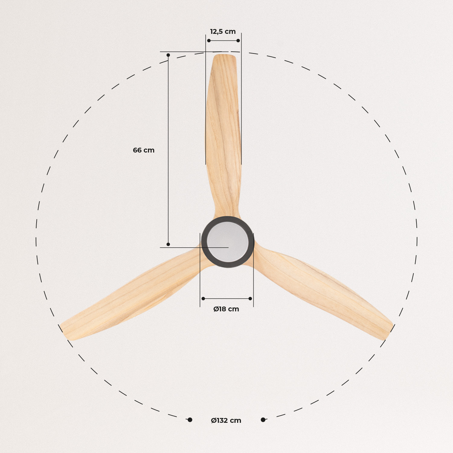 WINDLIGHT BLACK - Ventilador de Techo 40W DC Reverse con Luz - Create Ikohs