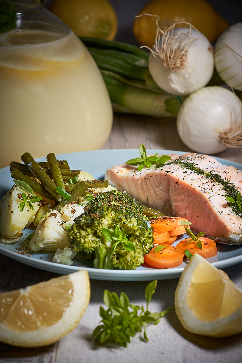 SALMÓN CON VERDURAS AL VAPOR | Create Recipes | Recetas para elaborar