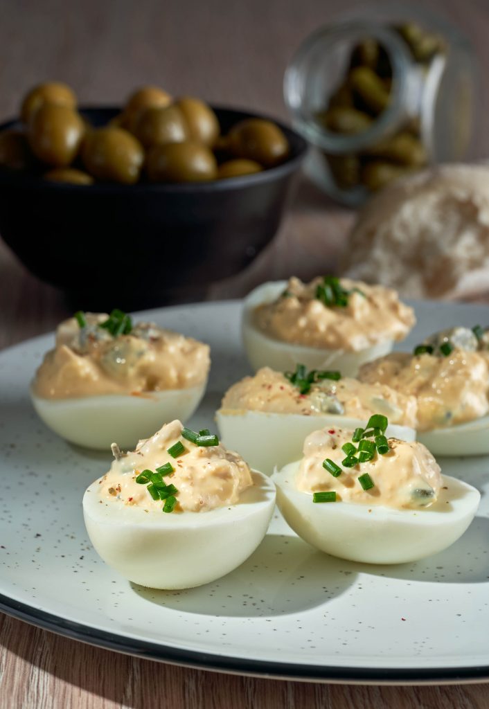 OEUFS À LA DIABLE FARCIS AU THON Recetas Chefbot IKOHS