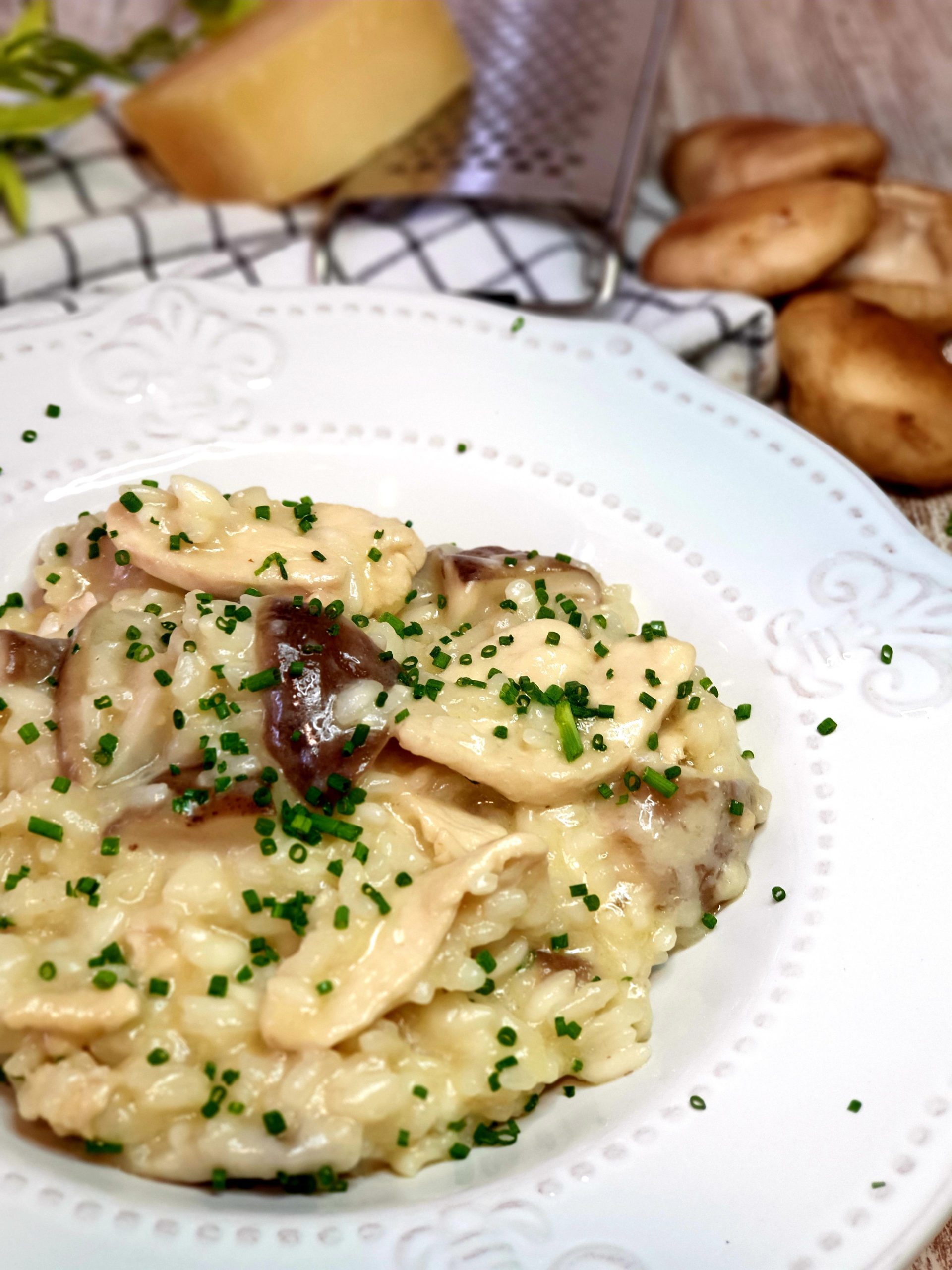 RISOTTO DI POLLO E FUNGHI Create Recipes Ricette da fare con il tuo Chefbot