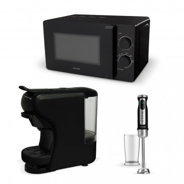 Comprar Pack - MW700 microondas + FULLMIX STYLANCE varinha mágica + POTTS cafeteira multicápsulas