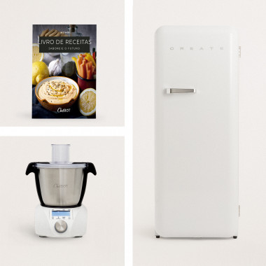 Comprar Pack - CHEFBOT COMPACT Robô de cozinha com Livro de Receitas + RETRO FRIDGE 150 WHITE Frigorífico