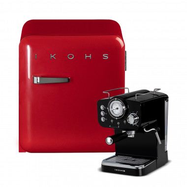 Buy Pack - Espresso Coffeemaker THERA + 50´s Vintage Style RETRO FRIDGE