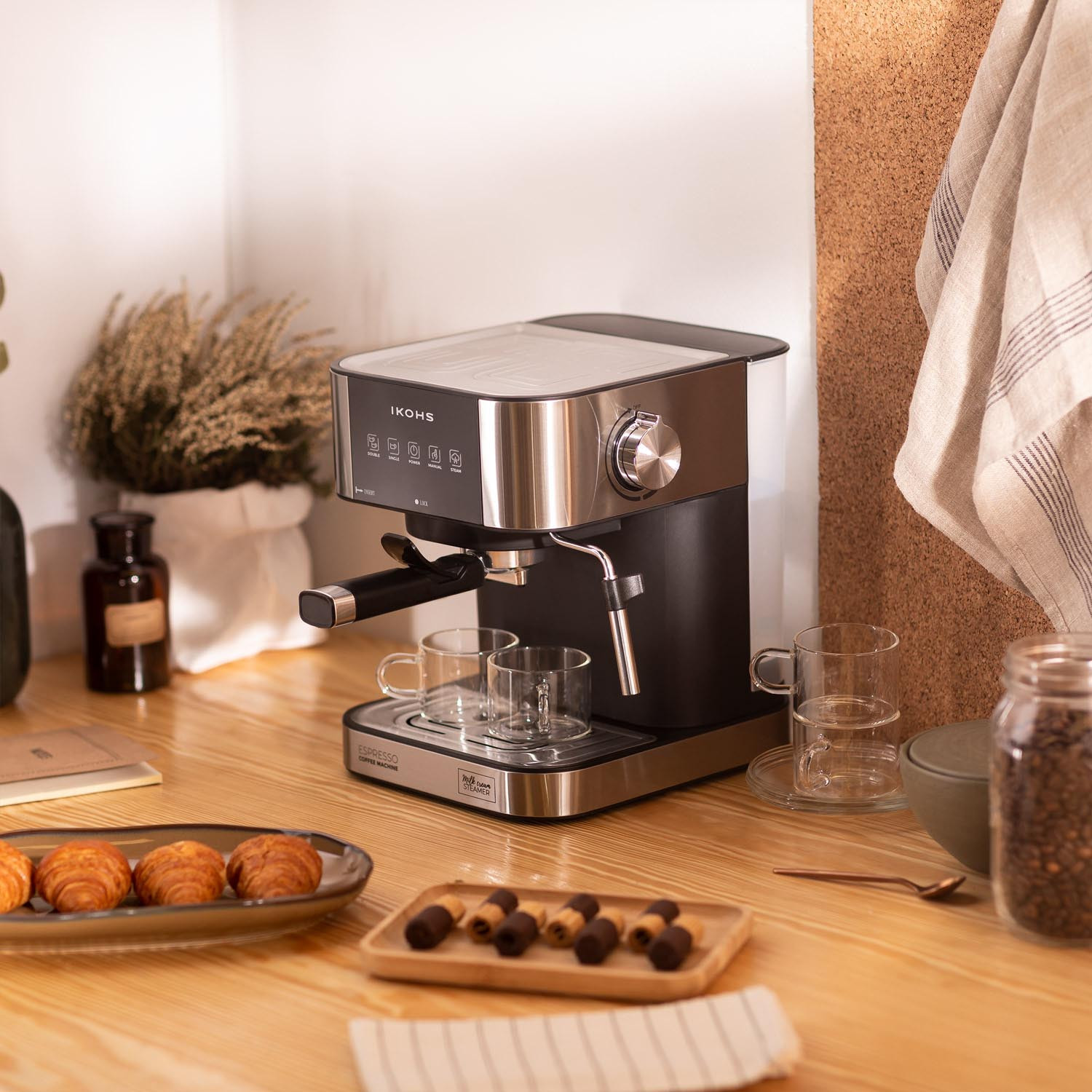 TAZZIA AROMA Automatic Espresso Coffee Machine IKOHS
